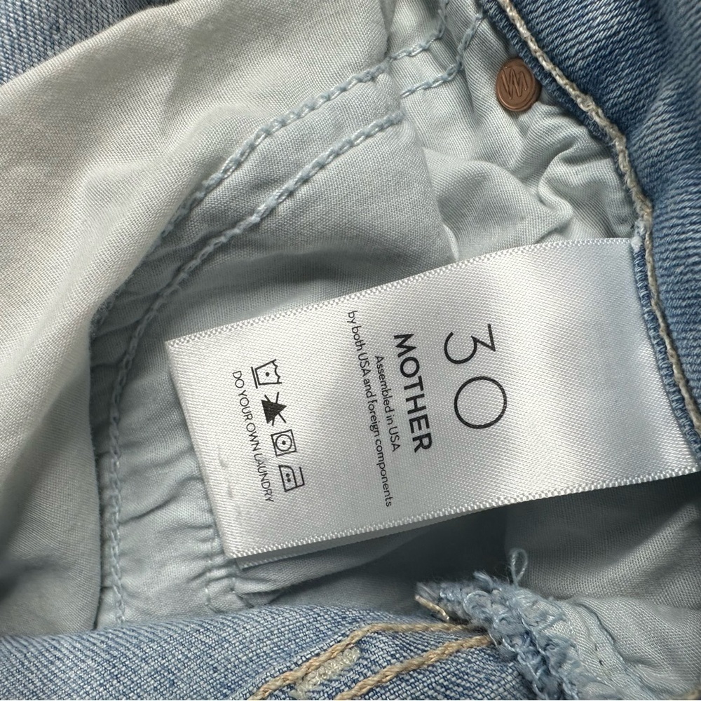 MOTHER The Pixie Tomcat Ankle Jeans In Nature Of The Game 30 10 distressed high - Picture 14 of 16
